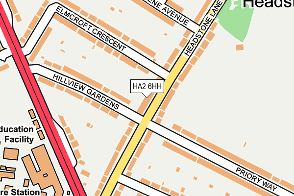 HA2 6HH map - OS OpenMap – Local (Ordnance Survey)