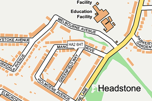 HA2 6HT map - OS OpenMap – Local (Ordnance Survey)