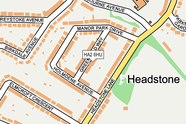 HA2 6HU map - OS OpenMap – Local (Ordnance Survey)