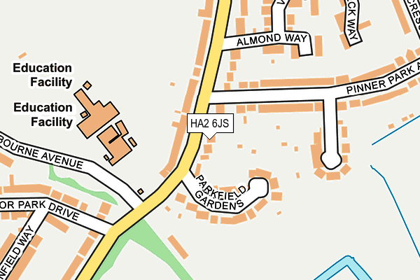 HA2 6JS map - OS OpenMap – Local (Ordnance Survey)
