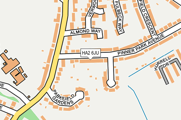 HA2 6JU map - OS OpenMap – Local (Ordnance Survey)