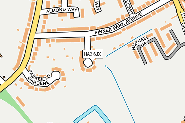 HA2 6JX map - OS OpenMap – Local (Ordnance Survey)