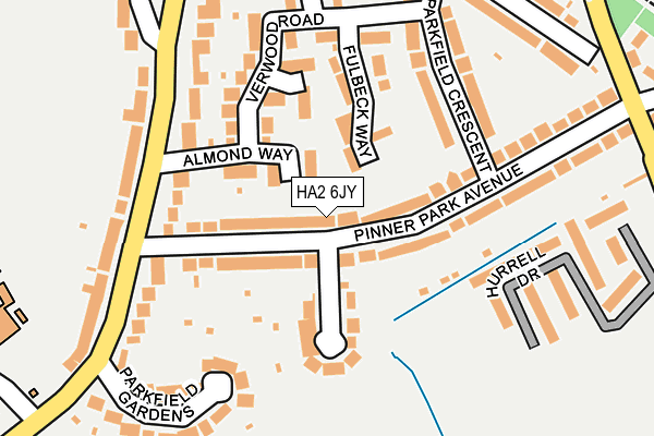 HA2 6JY map - OS OpenMap – Local (Ordnance Survey)