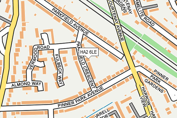 HA2 6LE map - OS OpenMap – Local (Ordnance Survey)