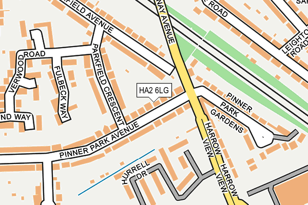 HA2 6LG map - OS OpenMap – Local (Ordnance Survey)