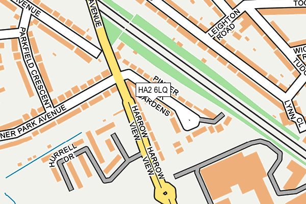 HA2 6LQ map - OS OpenMap – Local (Ordnance Survey)
