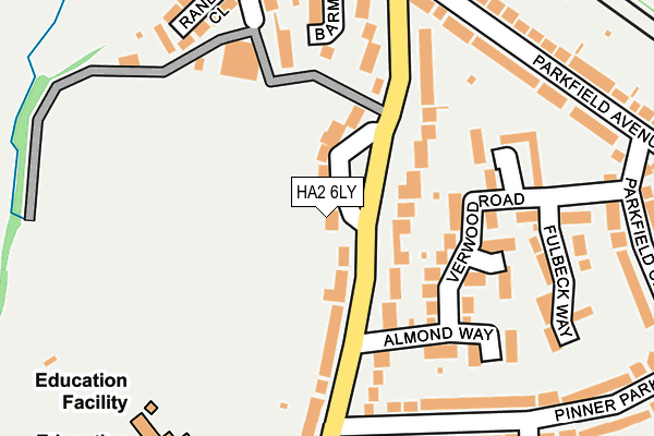 HA2 6LY map - OS OpenMap – Local (Ordnance Survey)