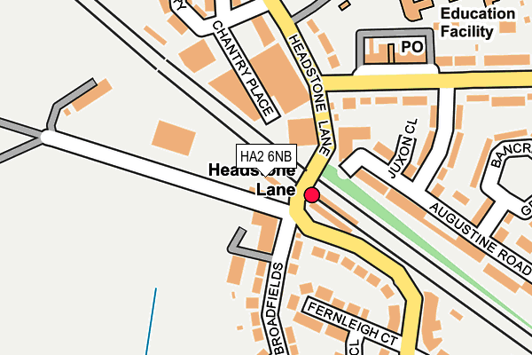 HA2 6NB map - OS OpenMap – Local (Ordnance Survey)