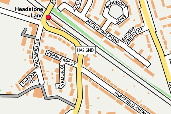 HA2 6ND map - OS OpenMap – Local (Ordnance Survey)