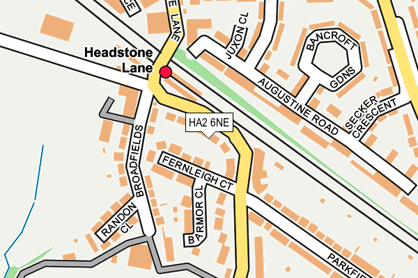 HA2 6NE map - OS OpenMap – Local (Ordnance Survey)