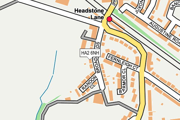 HA2 6NH map - OS OpenMap – Local (Ordnance Survey)