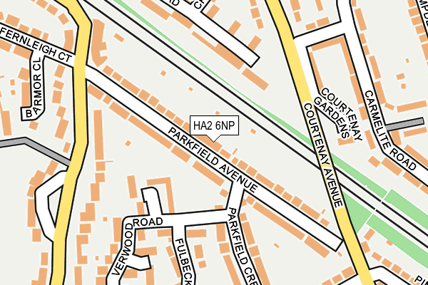 HA2 6NP map - OS OpenMap – Local (Ordnance Survey)