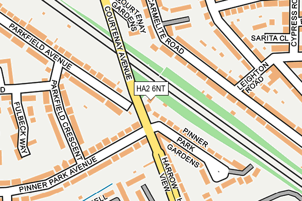 HA2 6NT map - OS OpenMap – Local (Ordnance Survey)