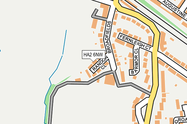 HA2 6NW map - OS OpenMap – Local (Ordnance Survey)