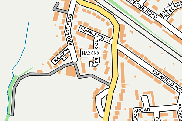 HA2 6NX map - OS OpenMap – Local (Ordnance Survey)