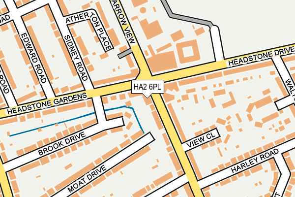 HA2 6PL map - OS OpenMap – Local (Ordnance Survey)