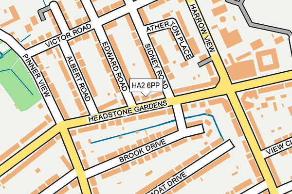 HA2 6PP map - OS OpenMap – Local (Ordnance Survey)