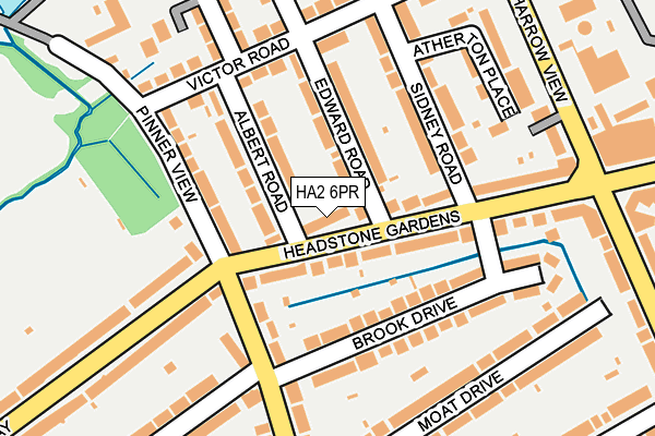 HA2 6PR map - OS OpenMap – Local (Ordnance Survey)