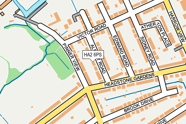 HA2 6PS map - OS OpenMap – Local (Ordnance Survey)