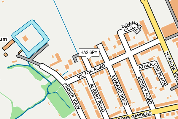 HA2 6PY map - OS OpenMap – Local (Ordnance Survey)