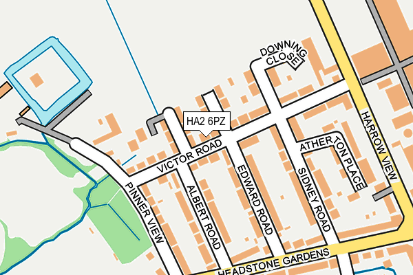 HA2 6PZ map - OS OpenMap – Local (Ordnance Survey)