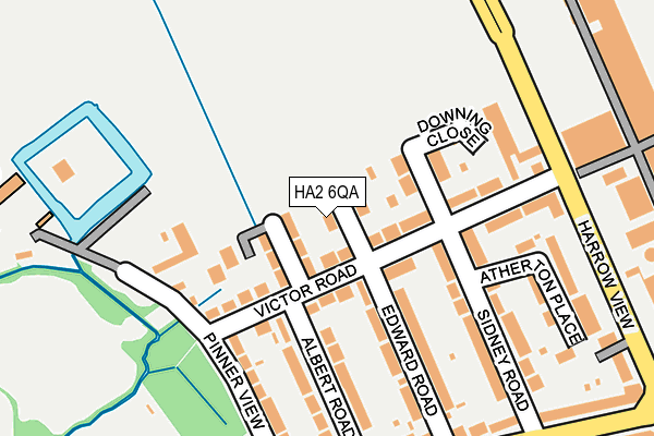 HA2 6QA map - OS OpenMap – Local (Ordnance Survey)