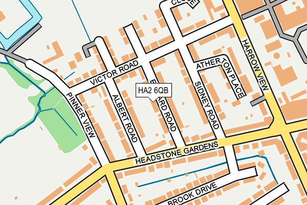 HA2 6QB map - OS OpenMap – Local (Ordnance Survey)