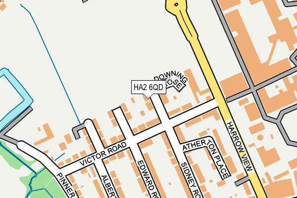 HA2 6QD map - OS OpenMap – Local (Ordnance Survey)