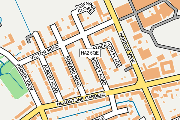 HA2 6QE map - OS OpenMap – Local (Ordnance Survey)