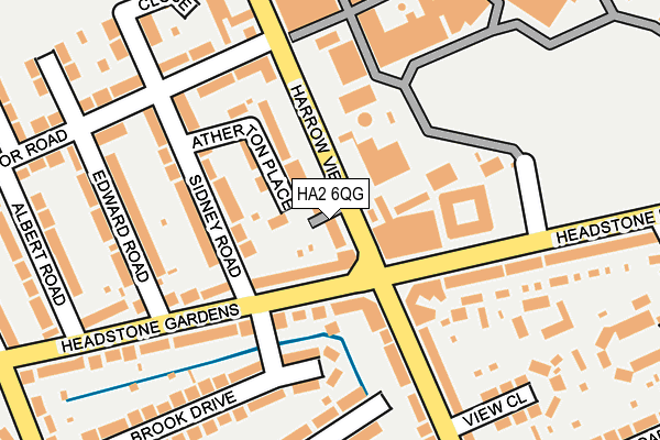 HA2 6QG map - OS OpenMap – Local (Ordnance Survey)