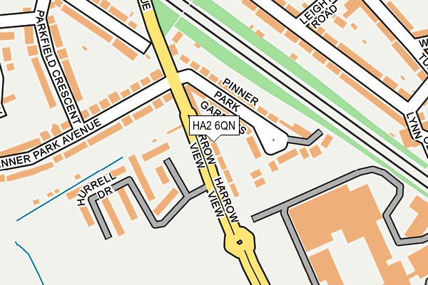 HA2 6QN map - OS OpenMap – Local (Ordnance Survey)