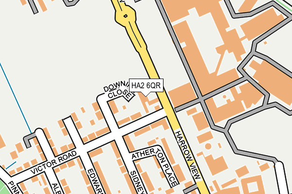 HA2 6QR map - OS OpenMap – Local (Ordnance Survey)
