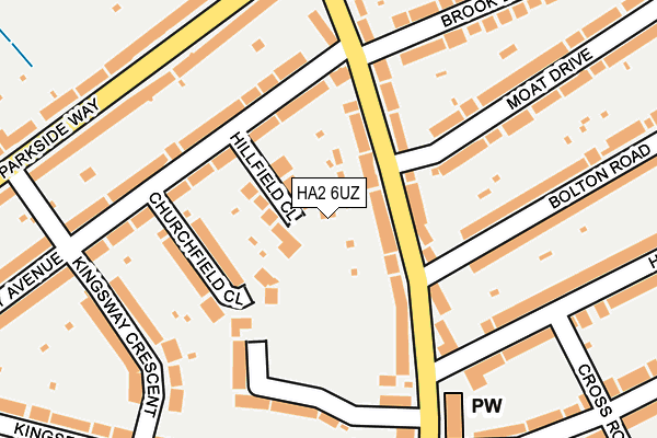 HA2 6UZ map - OS OpenMap – Local (Ordnance Survey)