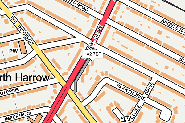 HA2 7DT map - OS OpenMap – Local (Ordnance Survey)