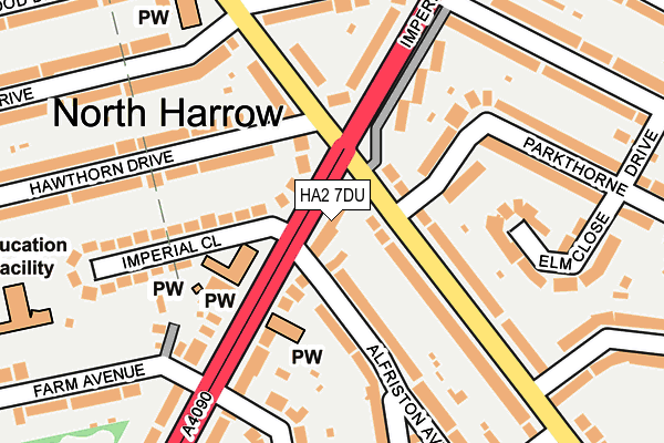 HA2 7DU map - OS OpenMap – Local (Ordnance Survey)