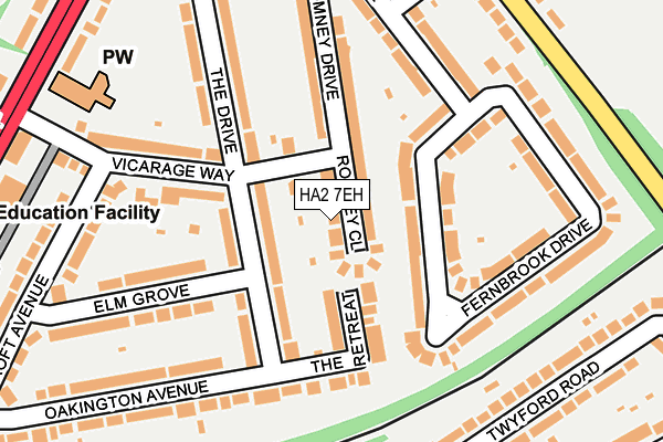HA2 7EH map - OS OpenMap – Local (Ordnance Survey)
