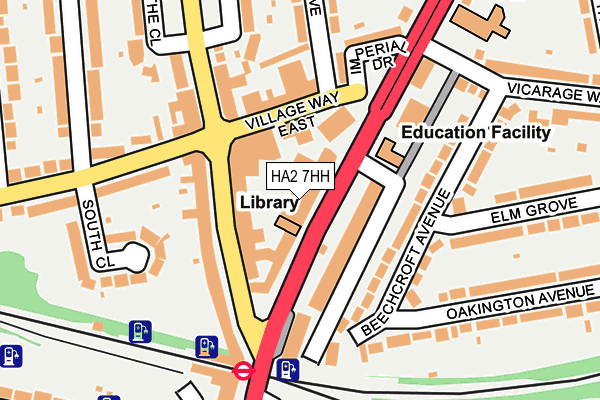 HA2 7HH map - OS OpenMap – Local (Ordnance Survey)