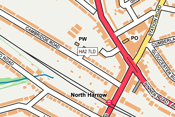 HA2 7LD map - OS OpenMap – Local (Ordnance Survey)