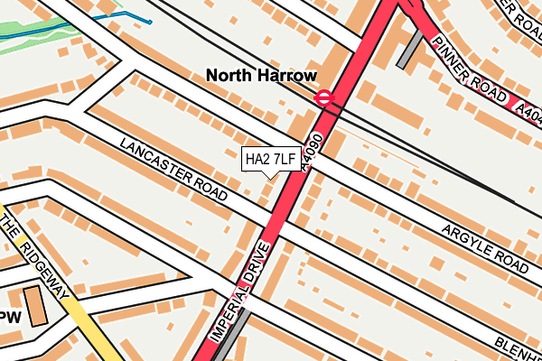 HA2 7LF map - OS OpenMap – Local (Ordnance Survey)