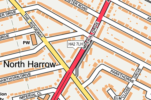 HA2 7LH map - OS OpenMap – Local (Ordnance Survey)