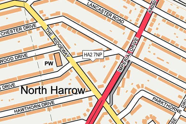 HA2 7NP map - OS OpenMap – Local (Ordnance Survey)