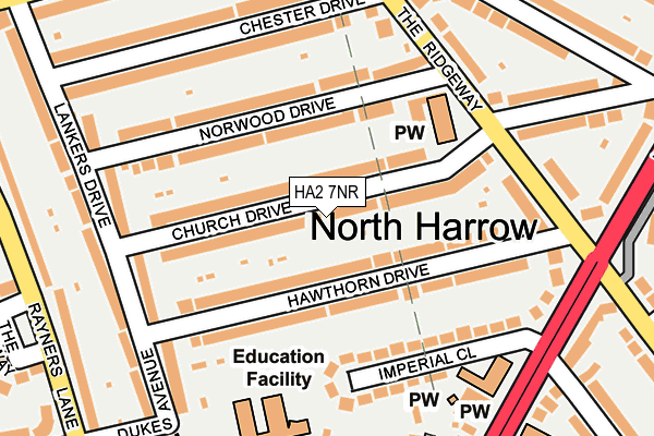 HA2 7NR map - OS OpenMap – Local (Ordnance Survey)