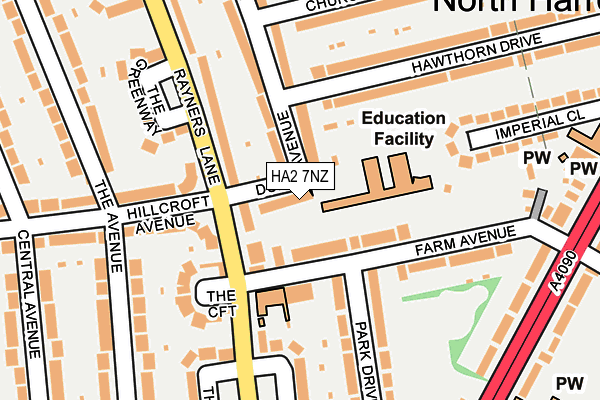 HA2 7NZ map - OS OpenMap – Local (Ordnance Survey)