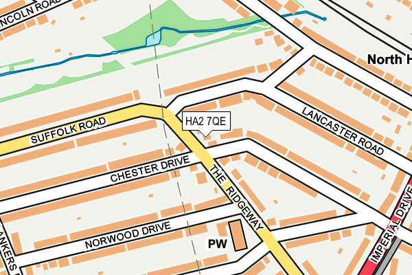 HA2 7QE map - OS OpenMap – Local (Ordnance Survey)