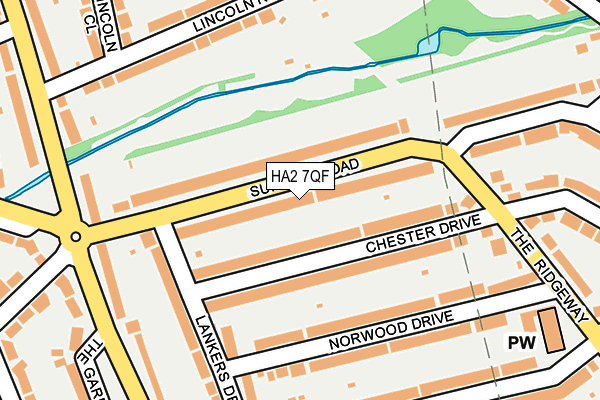 HA2 7QF map - OS OpenMap – Local (Ordnance Survey)