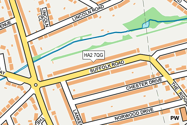 HA2 7QG map - OS OpenMap – Local (Ordnance Survey)