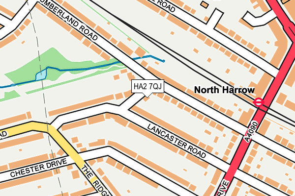 HA2 7QJ map - OS OpenMap – Local (Ordnance Survey)