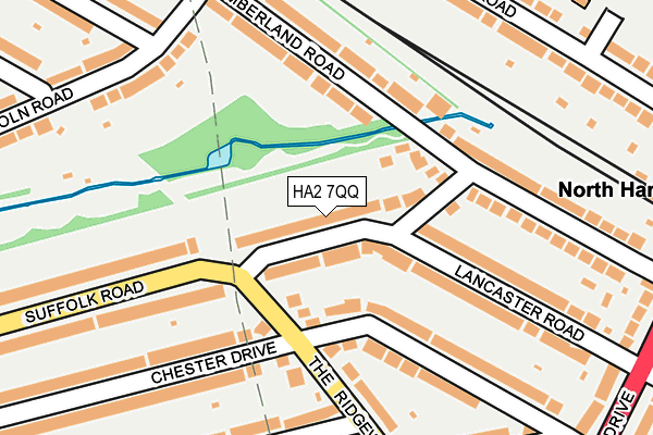 HA2 7QQ map - OS OpenMap – Local (Ordnance Survey)