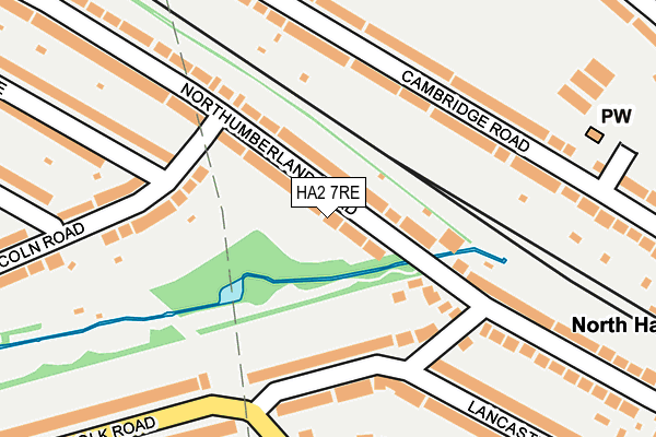 HA2 7RE map - OS OpenMap – Local (Ordnance Survey)