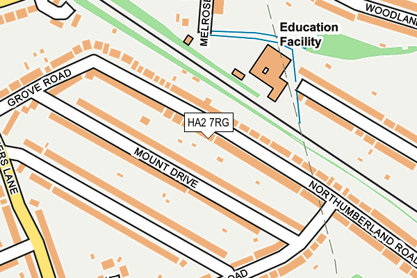 HA2 7RG map - OS OpenMap – Local (Ordnance Survey)